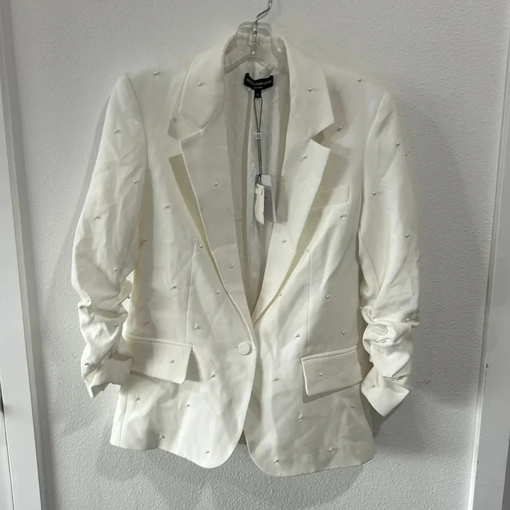 Generation Love Nadia Pearl Blazer in White, NWT - Picture 5 of 10